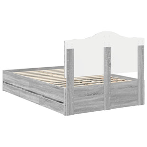 Struttura del letto con cassetto Grigio Sonoma 120 x 200 cm 3413441