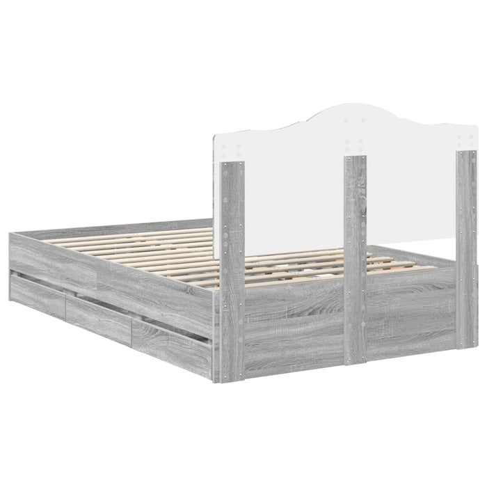 Struttura del letto con cassetto Grigio Sonoma 120 x 200 cm 3413441