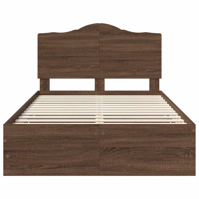 Struttura del letto con cassetto Rovere Marrone 120 x 200 cm 3413442