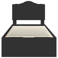 Struttura del letto Nero 100 x 200 cm Legno Ingegnerizzato 3413444
