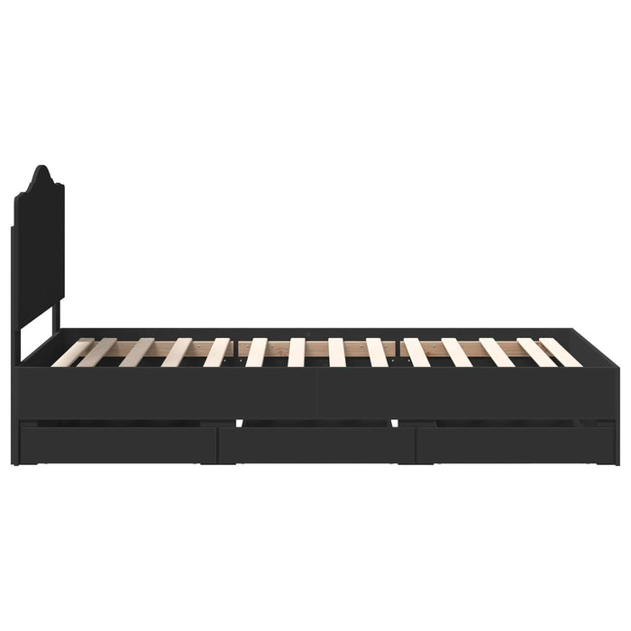 Struttura del letto Nero 100 x 200 cm Legno Ingegnerizzato 3413444