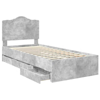 Struttura del letto con cassetto Grigio cemento 100 x 200 cm 3413446