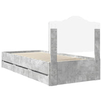 Struttura del letto con cassetto Grigio cemento 90 x 190 cm 3413453