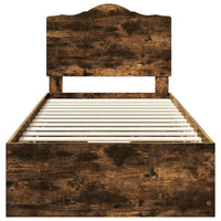 Struttura del letto con cassetto Rovere fumé 90 x 190 cm 3413454