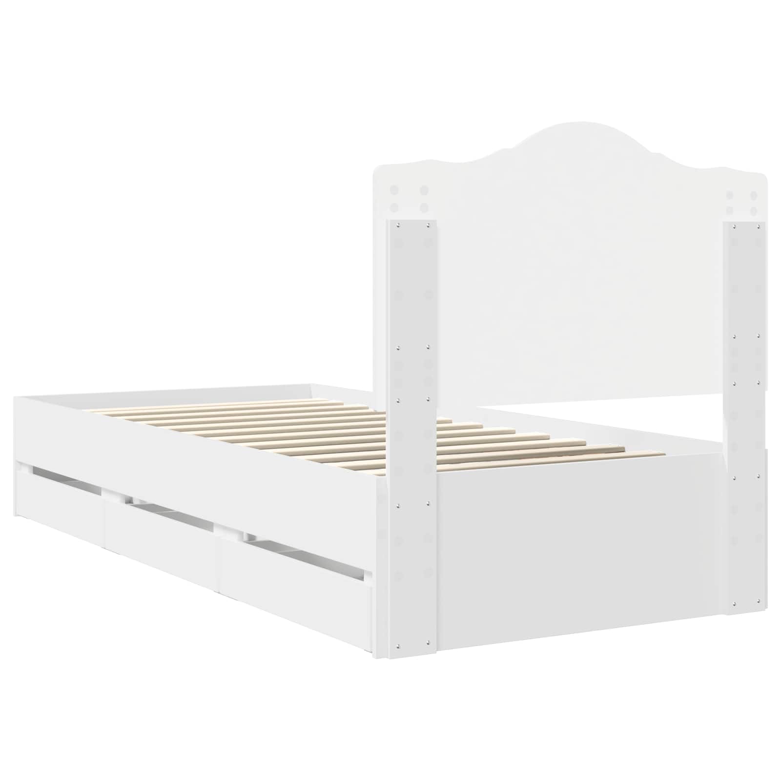 Struttura del letto Bianco 90 x 200 cm Legno Ingegnerizzato 3413457