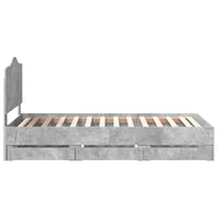 Struttura del letto con cassetto Grigio cemento 90 x 200 cm 3413460