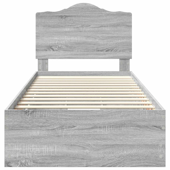Struttura del letto con cassetto Grigio Sonoma 90 x 200 cm 3413462