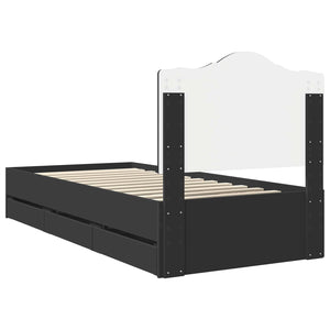 Struttura del letto Nero 75 x 190 cm Legno Ingegnerizzato 3413465