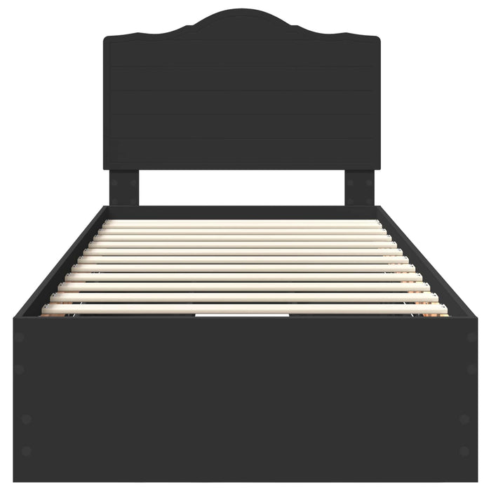 Struttura del letto Nero 75 x 190 cm Legno Ingegnerizzato 3413465