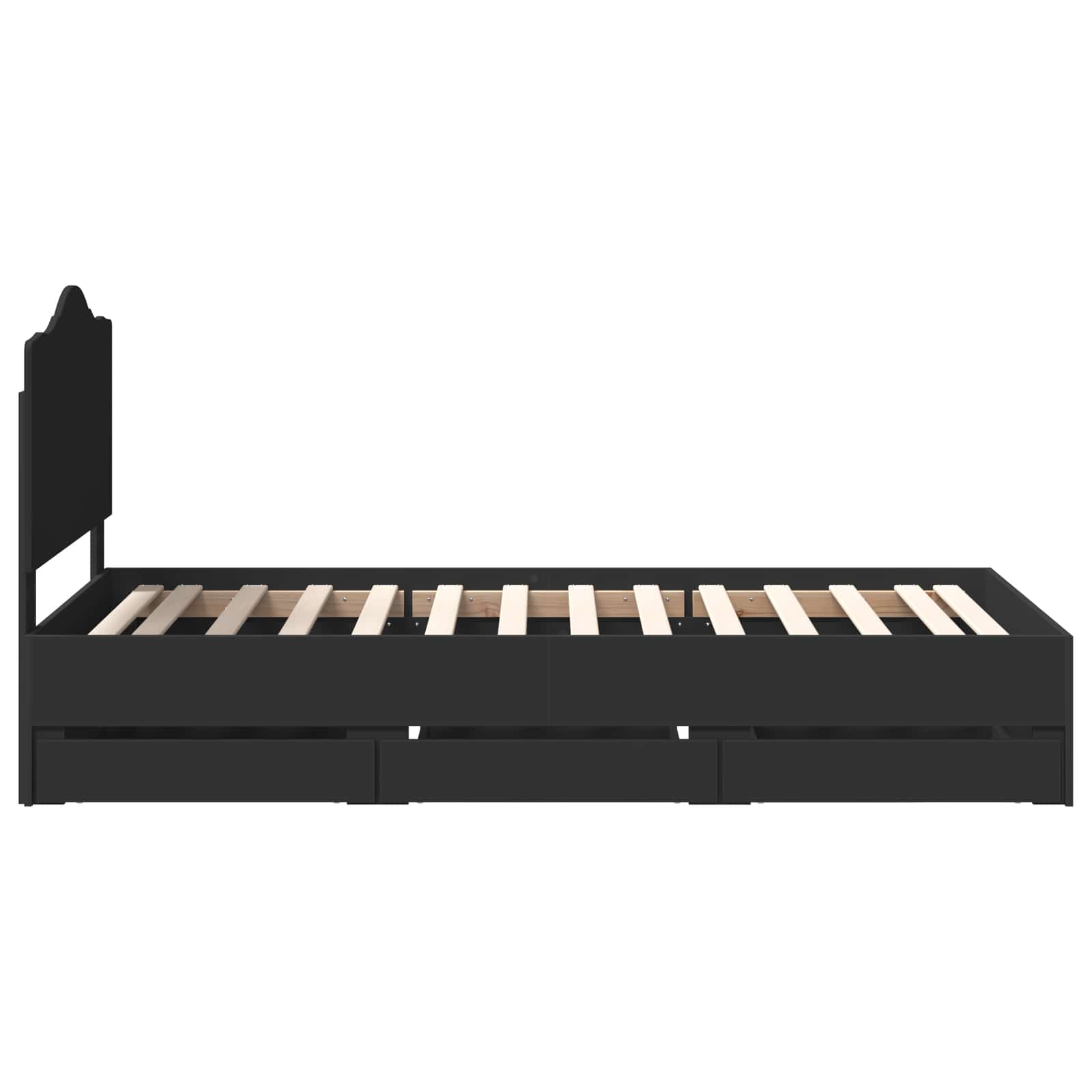 Struttura del letto Nero 75 x 190 cm Legno Ingegnerizzato 3413465