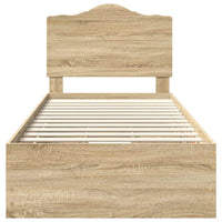 Struttura del letto con cassetto Rovere Sonoma 75 x 190 cm 3413466