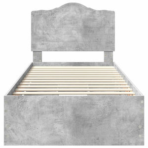 Struttura del letto con cassetto Grigio cemento 75 x 190 cm 3413467