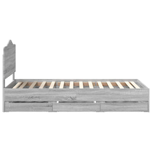 Struttura del letto con cassetto Grigio Sonoma 75 x 190 cm 3413469