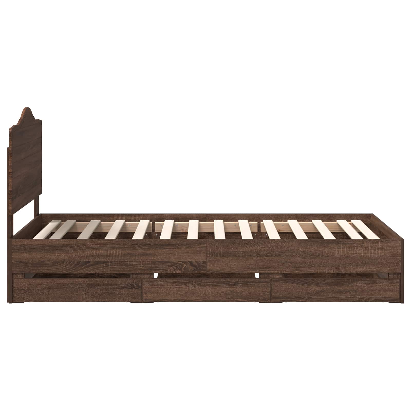 Struttura del letto con cassetto Rovere Marrone 75 x 190 cm 3413470