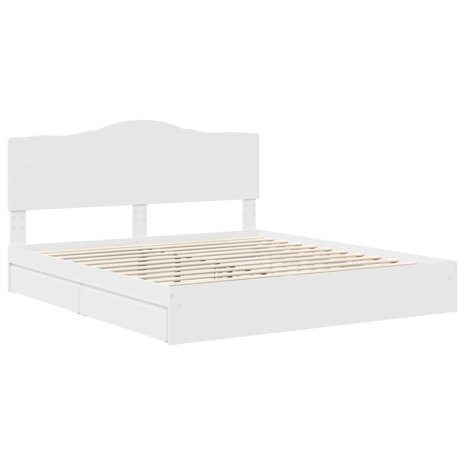 Letto con Contenitore Bianco 180 x 200 cm Legno multistrato 3413478