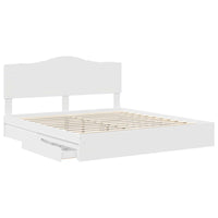 Letto con Contenitore Bianco 180 x 200 cm Legno multistrato 3413478