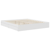 Letto con Contenitore Bianco 180 x 200 cm Legno multistrato 3413478