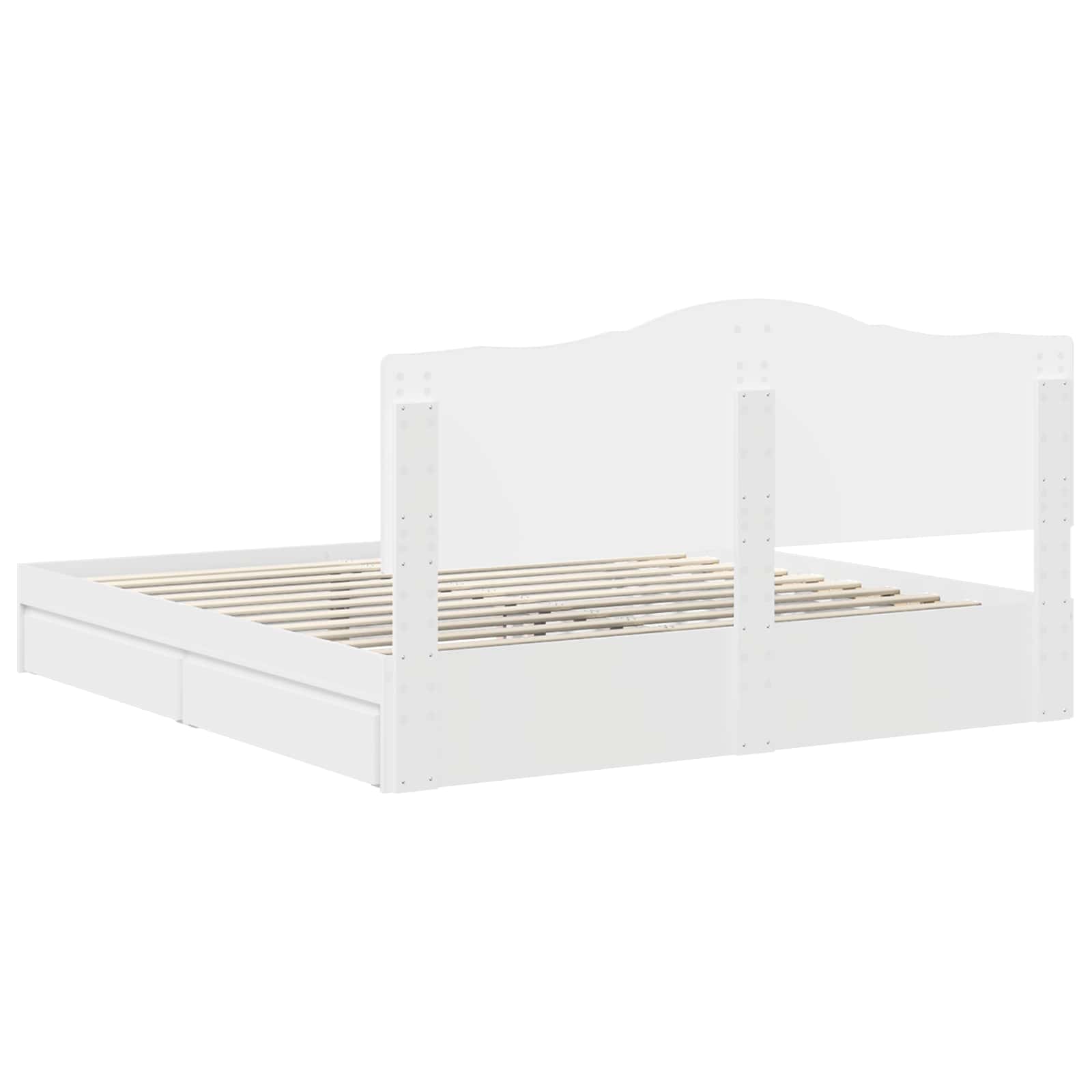 Letto con Contenitore Bianco 180 x 200 cm Legno multistrato 3413478