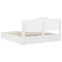 Letto con Contenitore Bianco 180 x 200 cm Legno multistrato 3413478