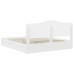 Letto con Contenitore Bianco 180 x 200 cm Legno multistrato 3413478