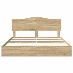 Letto con Contenitore con testiera-Struttura Letto con contenitore Rovere Sonoma 180 x 200 cm 665583