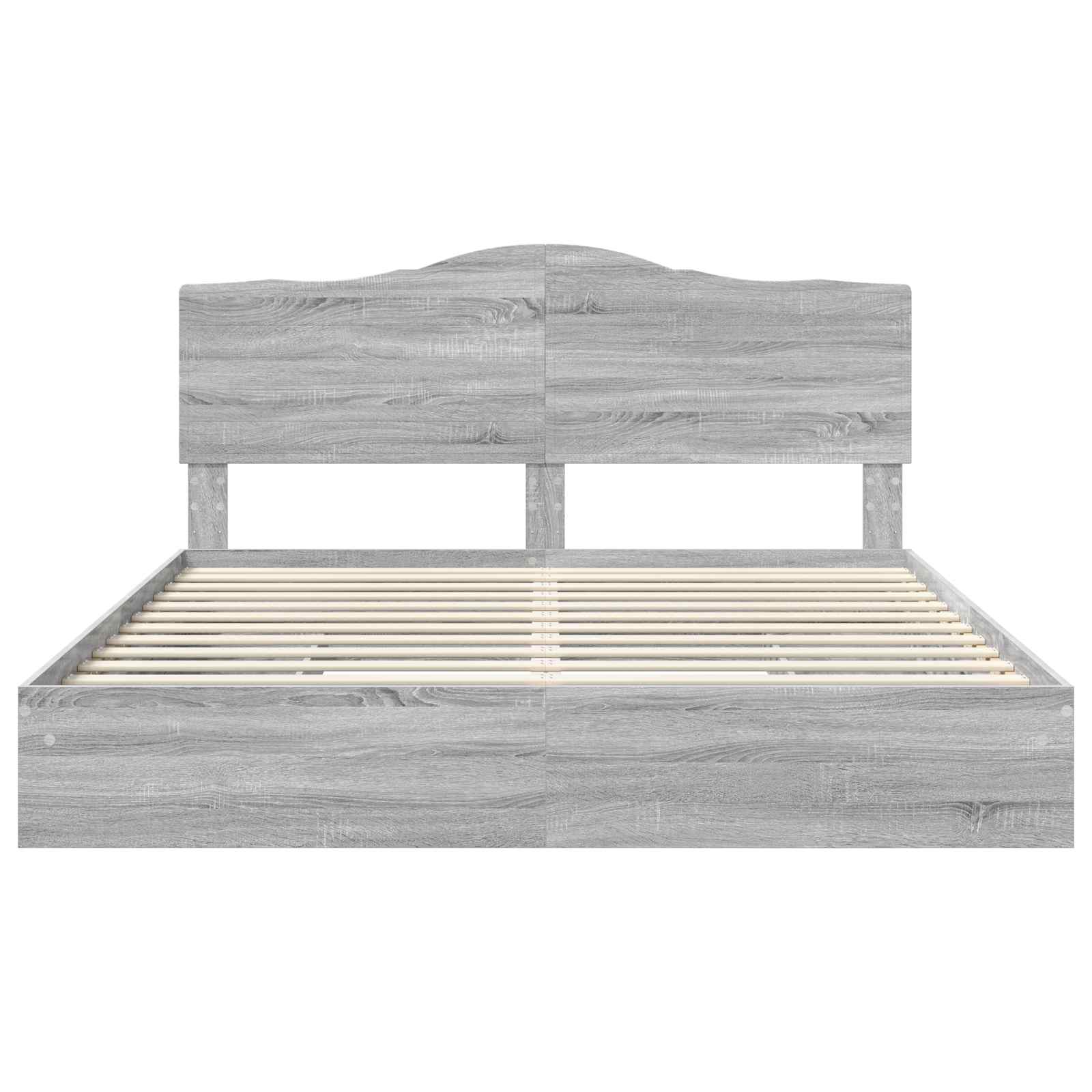 Letto con Contenitore con testiera-Struttura Letto con contenitore Grigio Sonoma 180 x 200 cm 294265