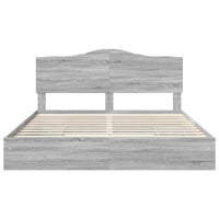 Letto con Contenitore con testiera-Struttura Letto con contenitore Grigio Sonoma 180 x 200 cm 294265
