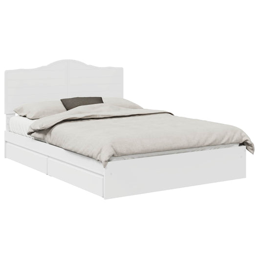 Letto con Contenitore Bianco 160 x 200 cm Legno multistrato 3413485