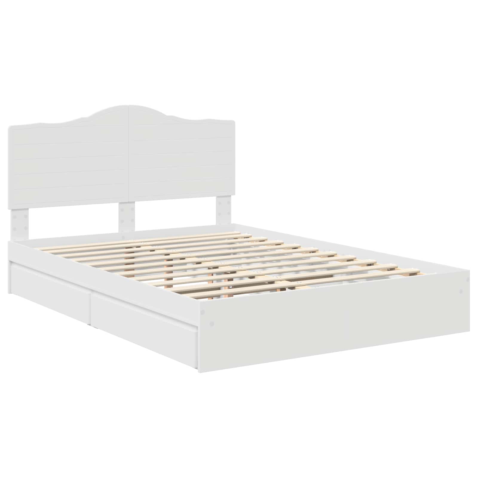 Letto con Contenitore Bianco 160 x 200 cm Legno multistrato 3413485