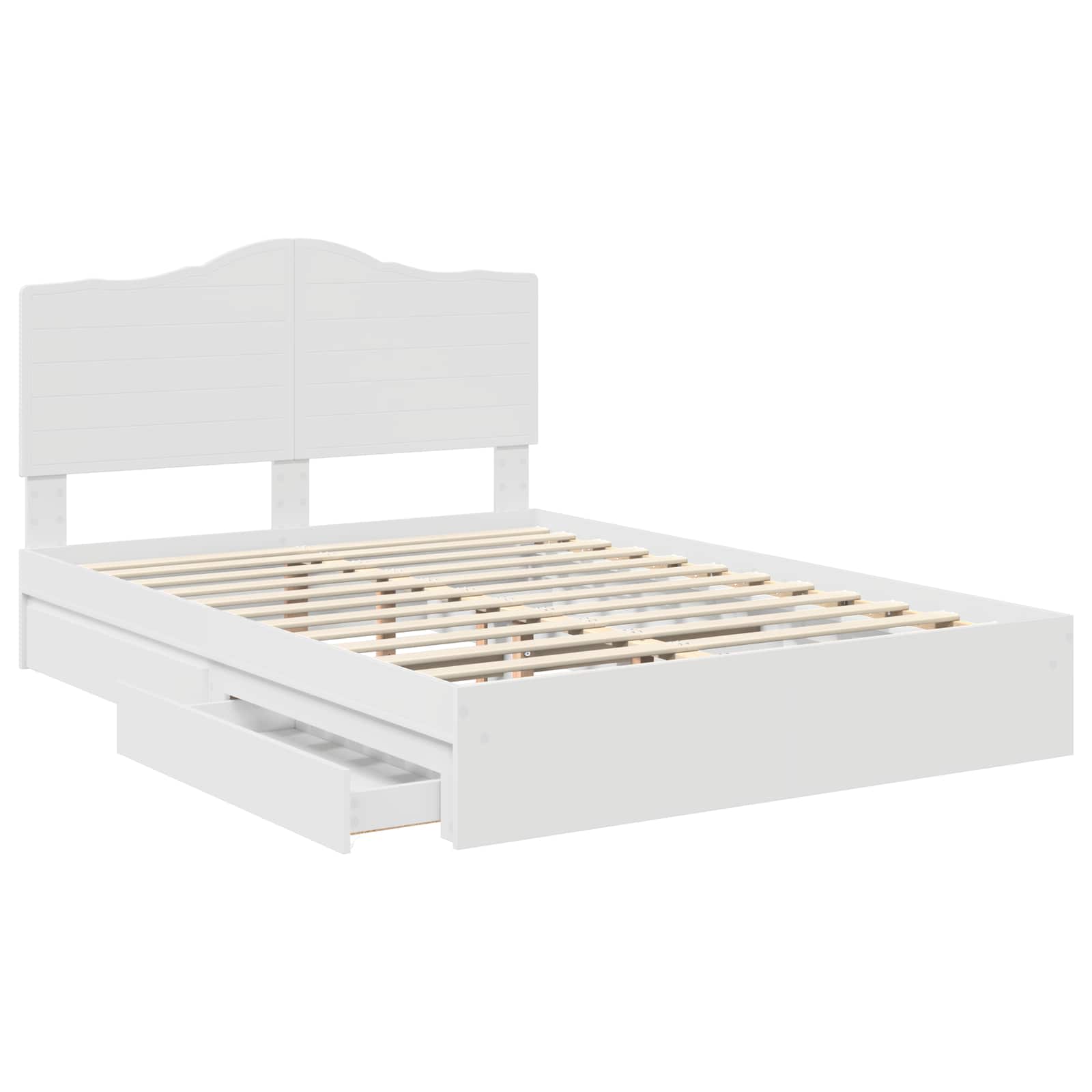 Letto con Contenitore Bianco 160 x 200 cm Legno multistrato 3413485