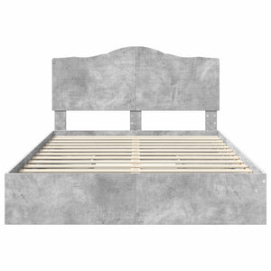 Letto con Contenitore con testiera Grigio cemento 160 x 200 cm 3413488