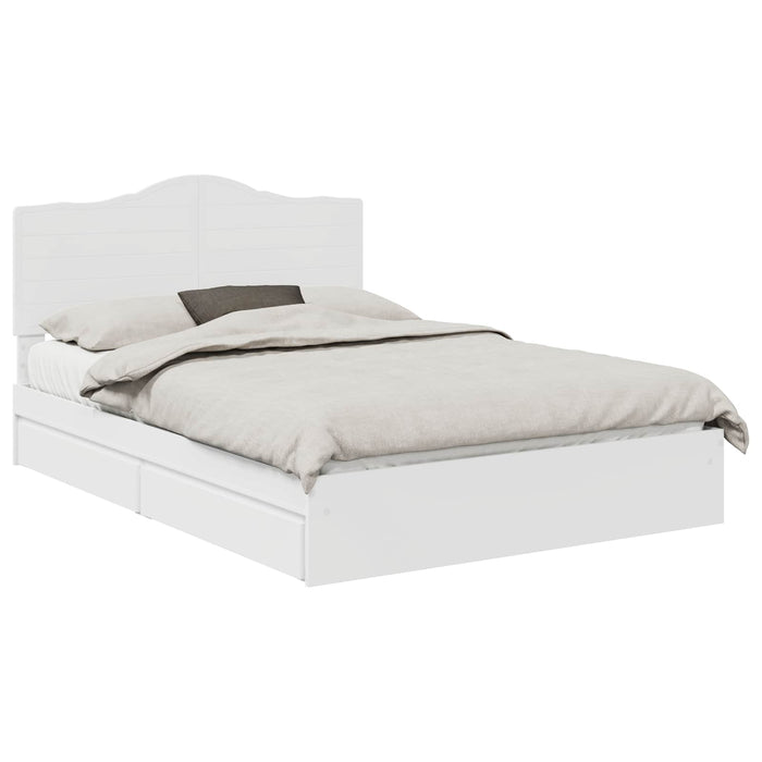 Letto con Contenitore Bianco 140 x 200 cm Legno multistrato 3413499