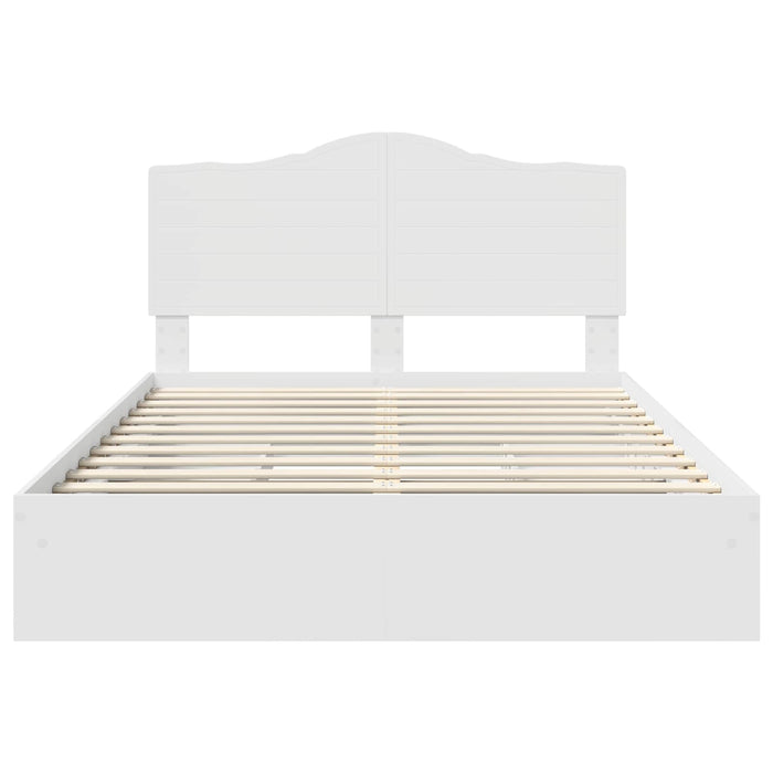 Letto con Contenitore Bianco 140 x 200 cm Legno multistrato 3413499