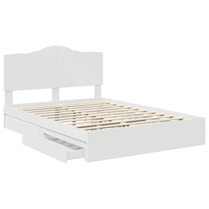 Letto con Contenitore Bianco 140 x 190 cm Legno multistrato 3413506