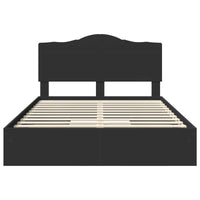 Letto con Contenitore Nero 140 x 190 cm Legno multistrato 3413507