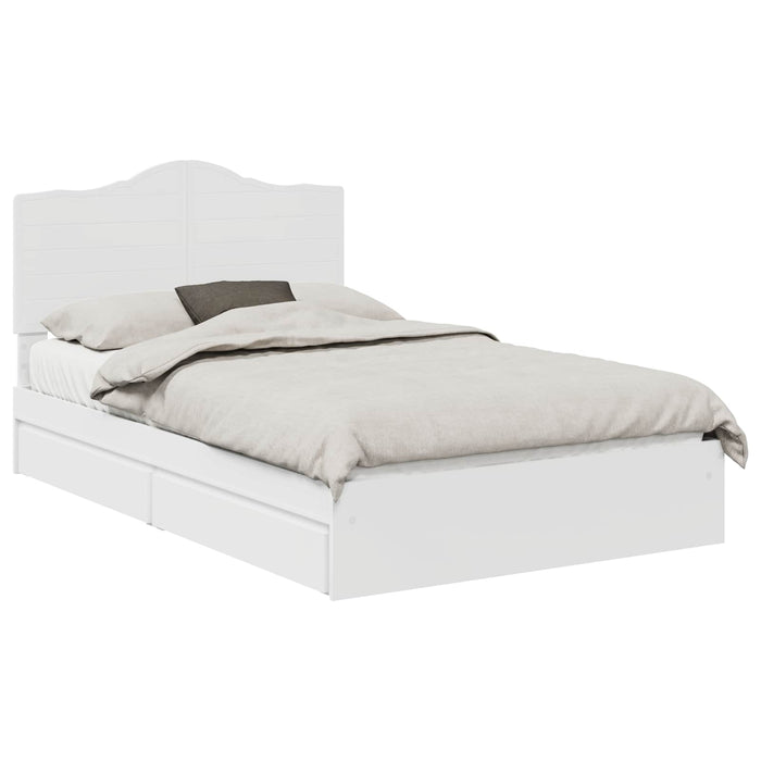 Letto con Contenitore Bianco 135 x 190 cm Legno multistrato 3413513