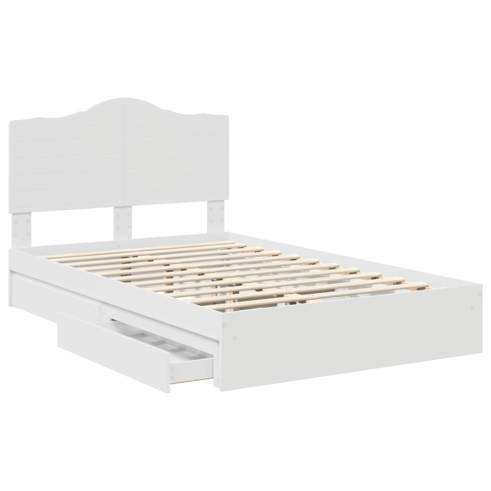 Letto con Contenitore Bianco 135 x 190 cm Legno multistrato 3413513