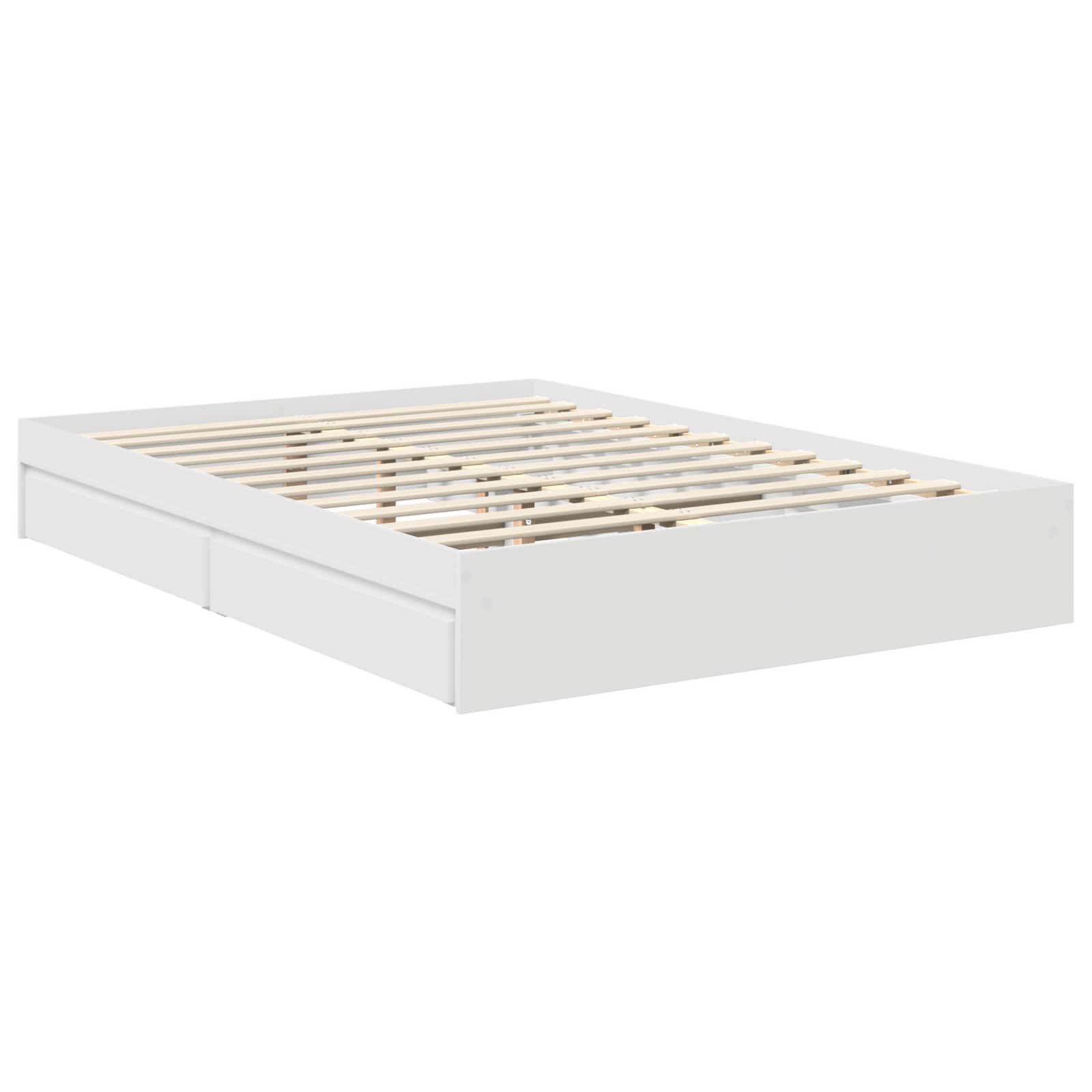 Letto con Contenitore Bianco 135 x 190 cm Legno multistrato 3413513