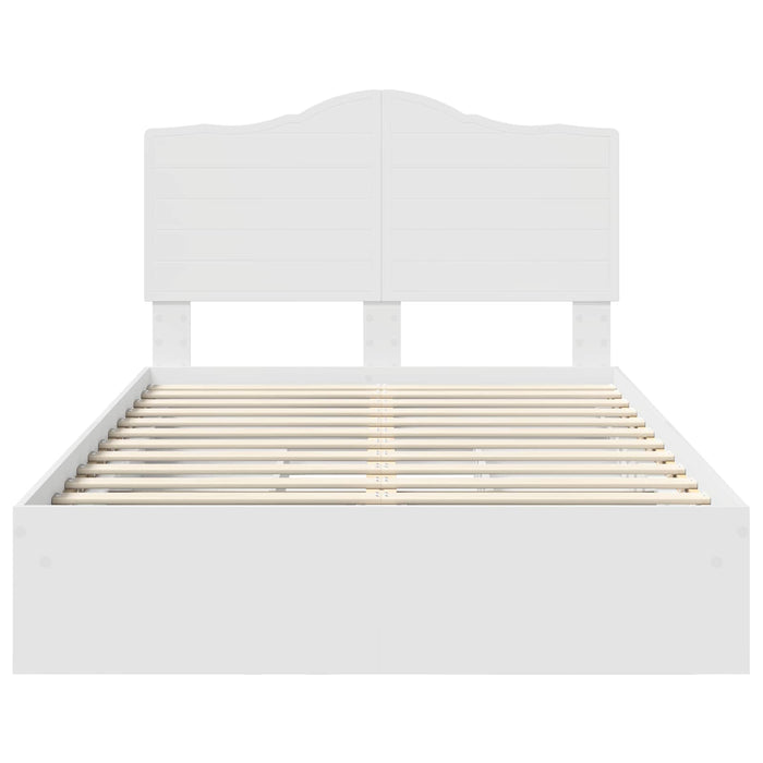 Letto con Contenitore Bianco 135 x 190 cm Legno multistrato 3413513