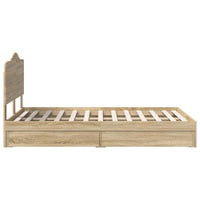 Letto con Contenitore con testiera Rovere Sonoma 135 x 190 cm 3413515