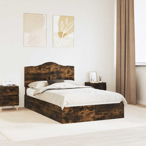 Letto con Contenitore con testiera-Struttura Letto con contenitore Rovere fum¨¦ 120 x 200 cm 354179