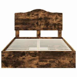Letto con Contenitore con testiera-Struttura Letto con contenitore Rovere fum¨¦ 120 x 190 cm 309476