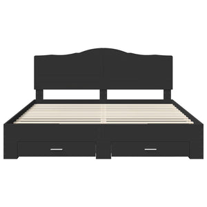 Struttura del letto Nero 180 x 200 cm Legno multistrato 3413570