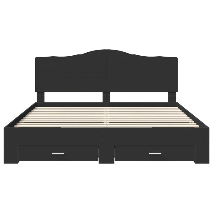 Struttura del letto Nero 180 x 200 cm Legno multistrato 3413570