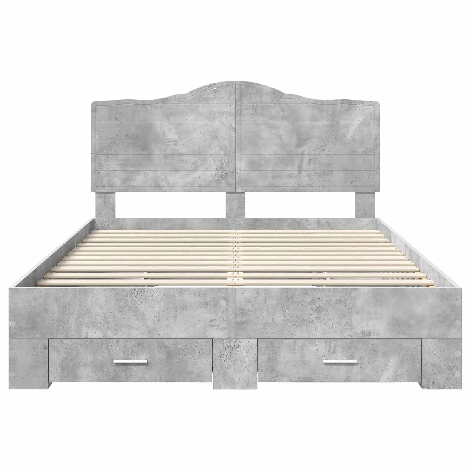 Struttura del letto con testiera Grigio cemento 160 x 200 cm 3413581