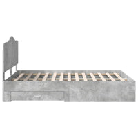 Struttura del letto con testiera Grigio cemento 160 x 200 cm 3413581