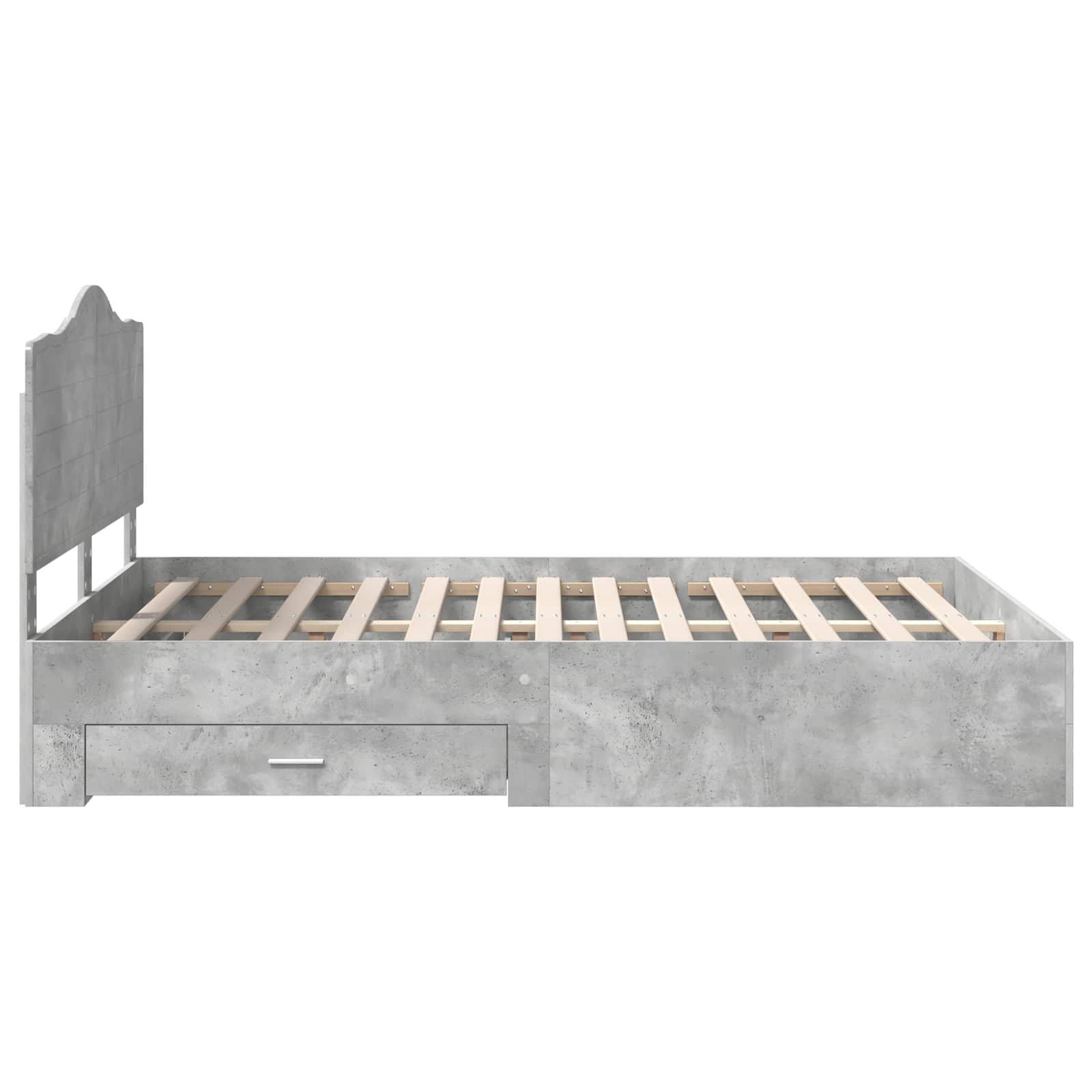 Struttura del letto con testiera Grigio cemento 140 x 200 cm 3413597