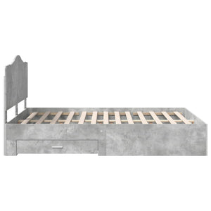 Struttura del letto con testiera Grigio cemento 140 x 200 cm 3413597