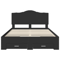 Struttura del letto Nero 140 x 190 cm Legno multistrato 3413604