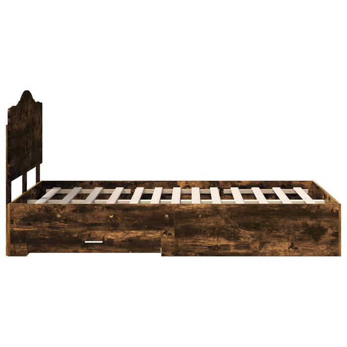 Struttura del letto Rovere fumé 135 x 190 cm Legno multistrato 3413616